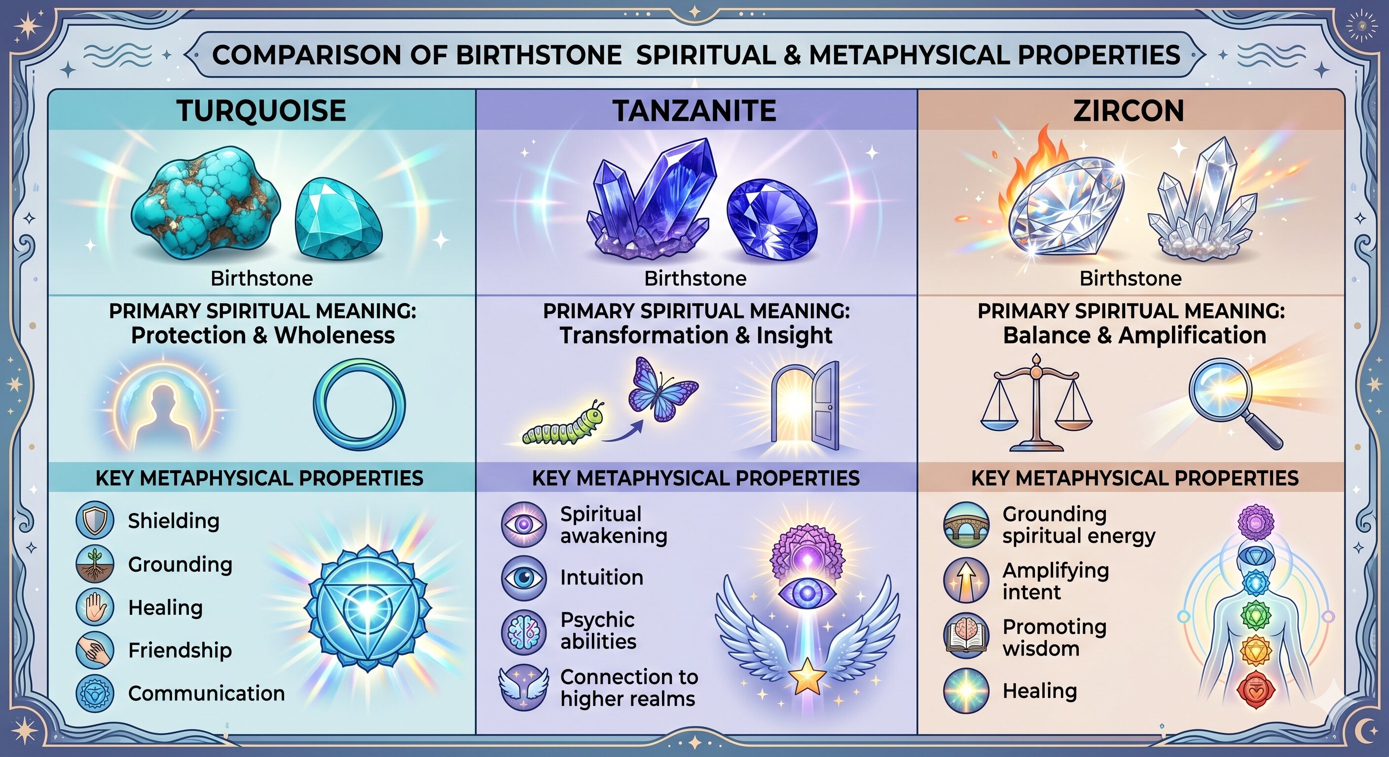 comparison of birthstone spiritual